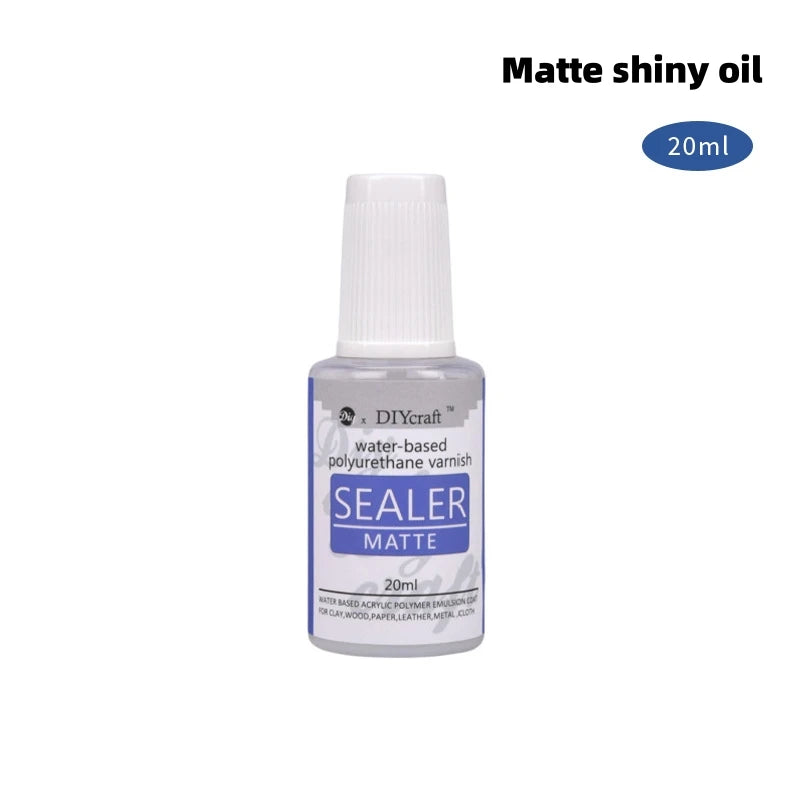 20/60ml Glossy Matte Water-Based Oil Finish Coating For Stone Clay Resin Wood Waterproof Protective Paint Pottery Resin Pigments