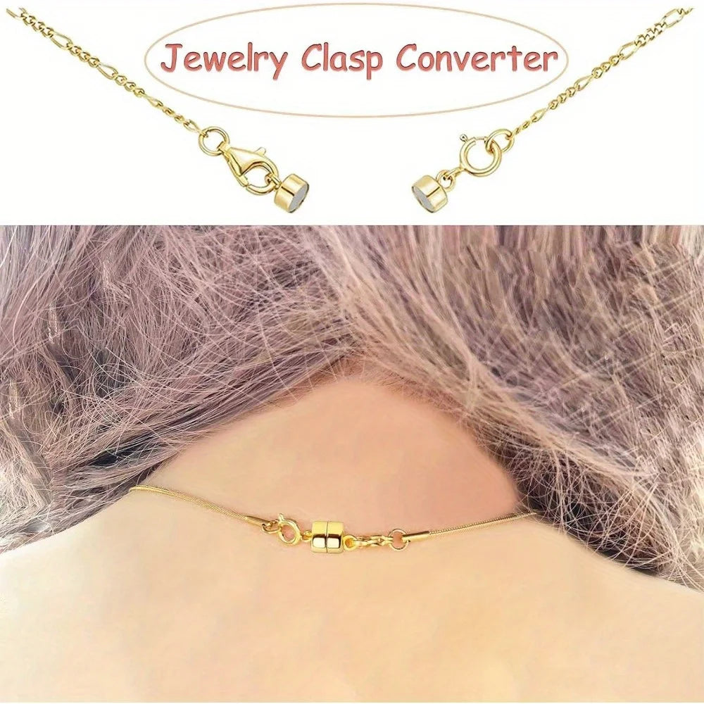 18pcs Magnetic Necklace Clasps and Closures Bracelet Converter Clasp,Suitable for Necklaces Chain Extender