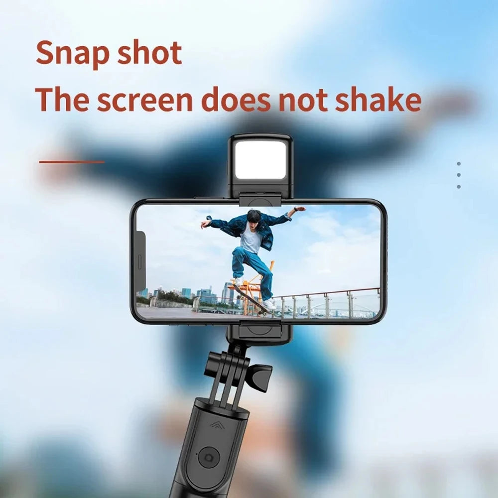 3In1 Bluetooth Wireless Selfie Tripod with Fill Light Shutter Remote Control Portable Foldable Monopod for IPhone Smart Phone