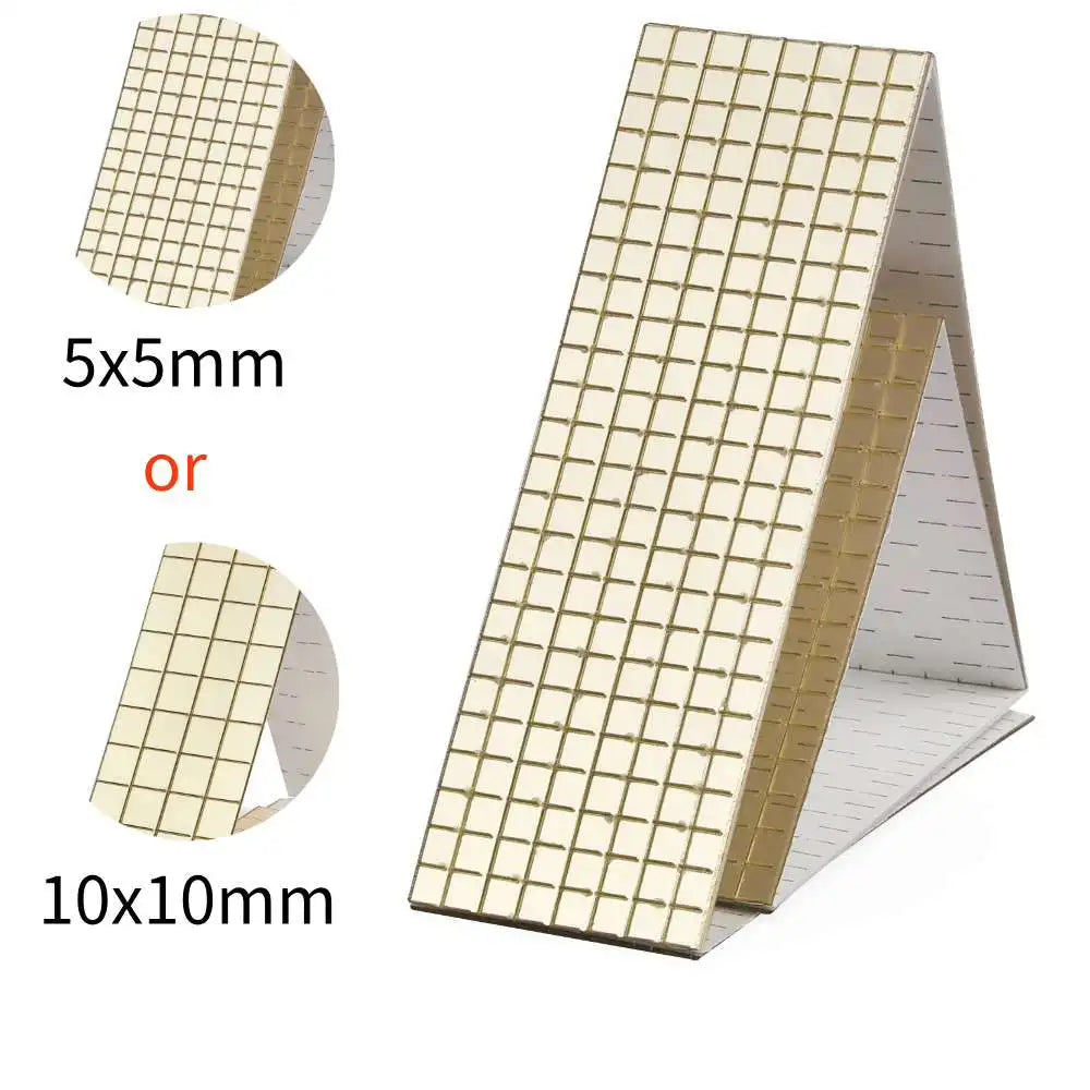 4x60cm Self-Adhesive Real Glass Craft Stickers Reflective Glass Tape Mirror Mosaic Tiles For Making DIY Hand Crafts Home Decor