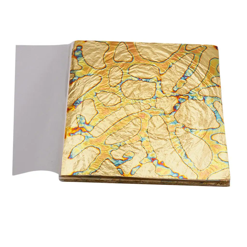 Imitation Gold Leaf Sheets Multicolor Copper Decoration Foil for Art Projects Miniature Metal Crafts Walls