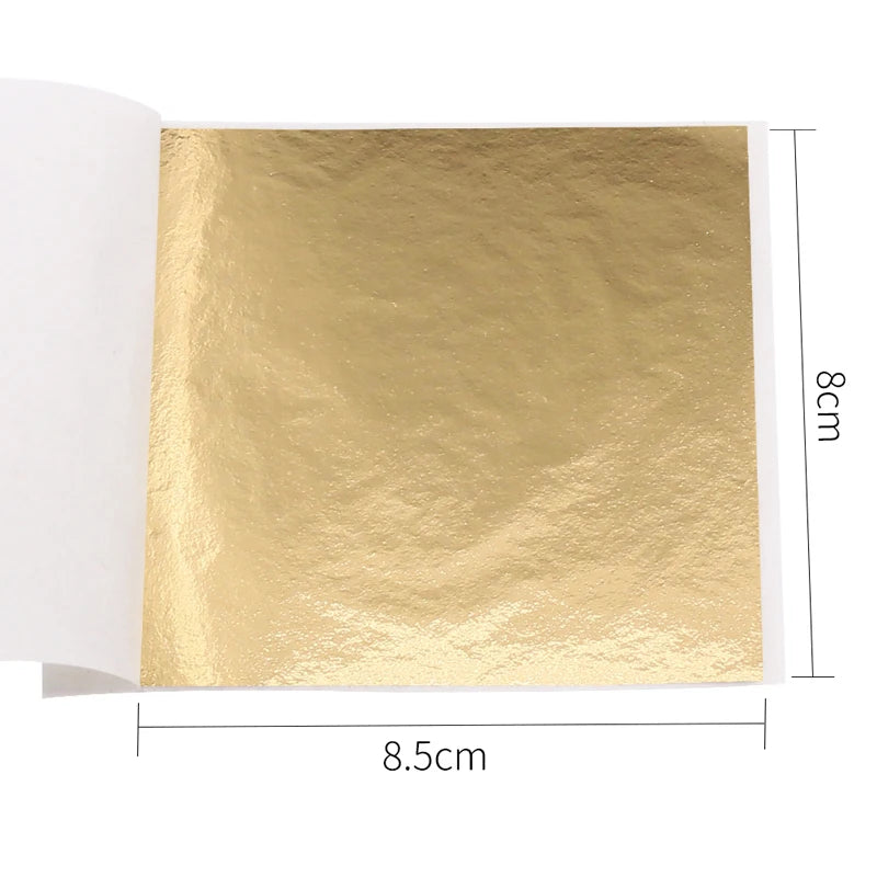 100pcs/10colors sheet  Pink Gold Leaf Imitation Sliver Foil Papers DIY Art Crafts Design packaging material Food decoration