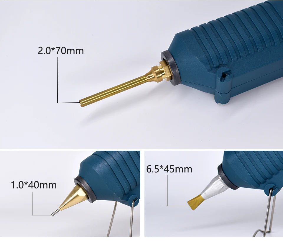 150w Hot Glue Gun, 8 Combinations, Adjustable Temperature, Suitable For Craft Repair Diy Use 11mm Glue Stick Purecopper Nozzle