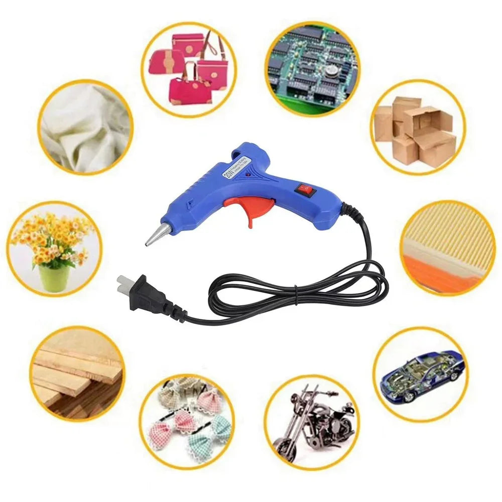 Fast Heating 20W Hot Glue Gun Household Industrial Multipurpose Electric Glue Gun Hot Glue Sticks for DIY Crafts Home Deco