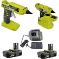 ONE + Ryobi 18-Volt Cordless Glue Gun Kit P305 Full Size Glue Gun + P306 Mini Compact Glue Gun with 2 Batteries and Charger Pre