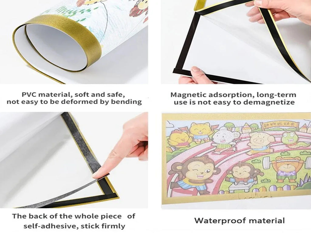 Magnetic Picture Frames Wall Kpop Photocard Holder Display Decor for Wall Window Office Advertise 5Pack A3/A4/A6/Square30x30cm