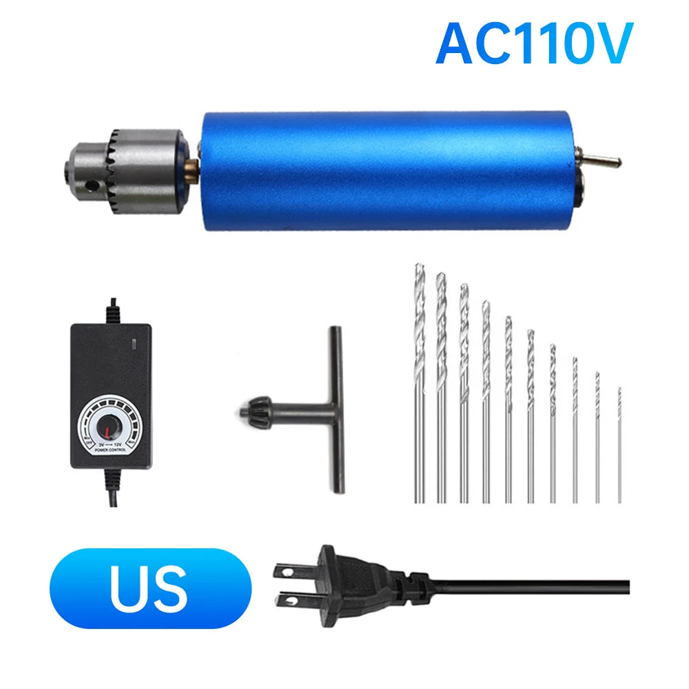 Brushless Mini Drill 220V 13000rpm Stepless Speed-adjustable Handheld Metal Electric Grinder Polishing Engraving Electric Drill