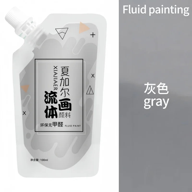 100ml/ Multi-colour xiajiaer Fluid Paint Acrylic paint Bag Violent Bear DIY decorative painting liquid liquid dye