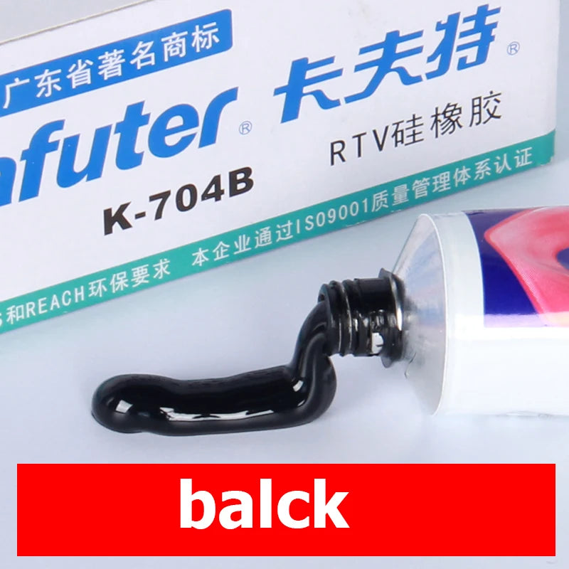 Kafuter Black White Transparent 45g Silicone Industrial Adhesive RTV Rubber DIY Insulation Sealant Glue