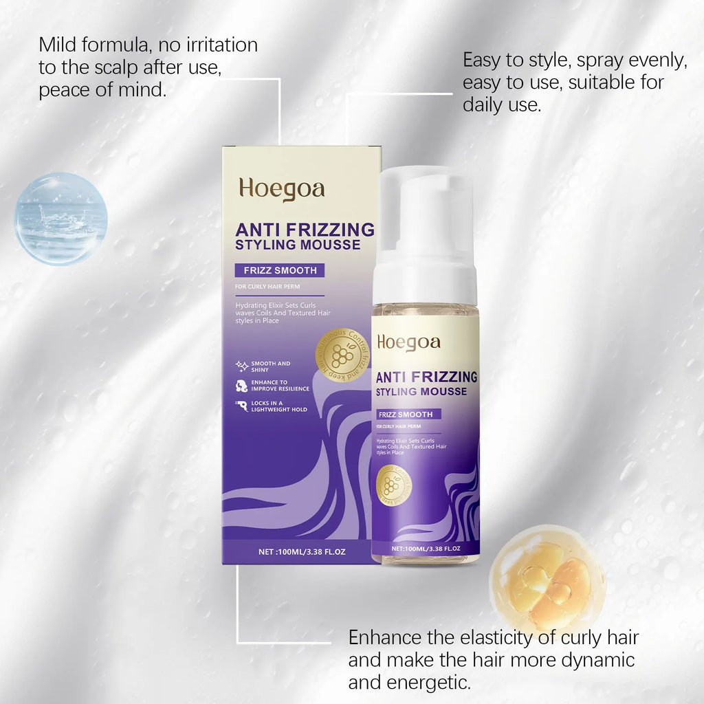 Hair Styling Spray Anti Frizz Add on Charms Increase Elasticity Long Lasting Styling Non-greasy Moisturizing Fluffy Hair Mousse