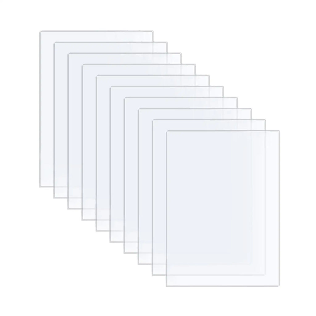 10Pcs Clear Acrylic Sheets Plexiglass Sheets Multifunctional Crafting Supplies 2mm Thick Acrylic Boards for Display Projects