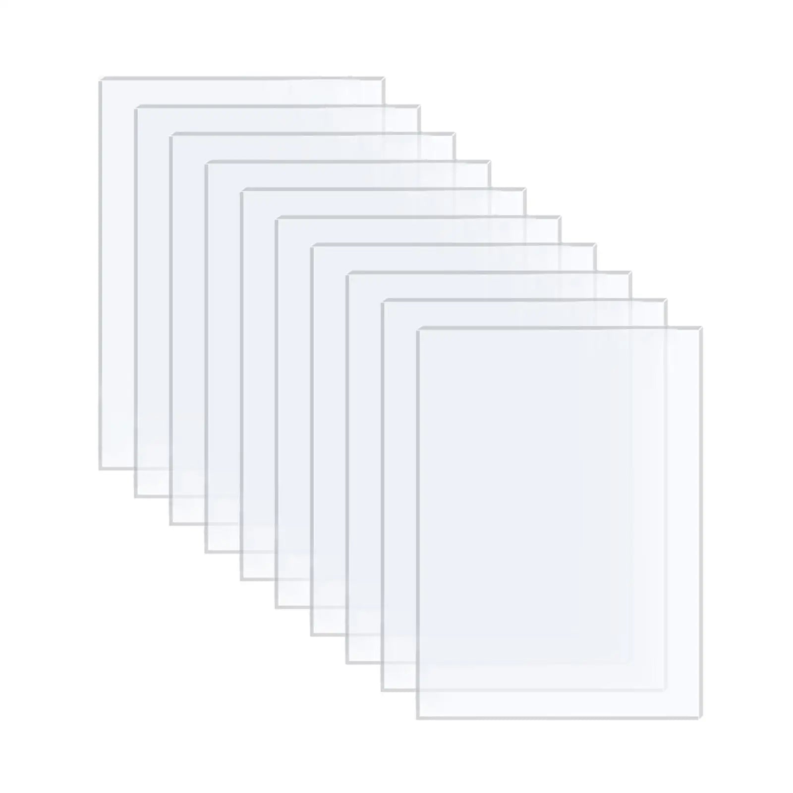 10Pcs Clear Acrylic Sheets Plexiglass Sheets Multifunctional Crafting Supplies 2mm Thick Acrylic Boards for Display Projects