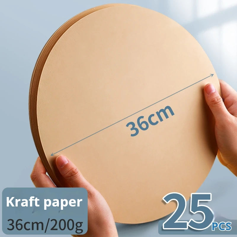 25/29/36 cm Colored Cardstock 200g Round Blank Cardboard Cardstock Sketch Paper for DIY Craft Papercraft Scrapbook Paper Album