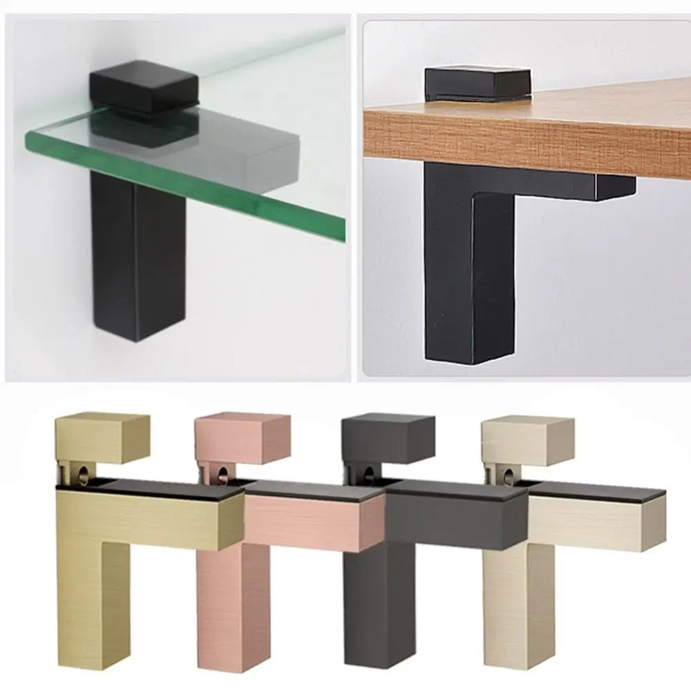 Wall Mount Zinc Alloy Furniture Accessories Cabinet Door clip Glass Door Clamp Frameless Brackets Glass Shelf Holder