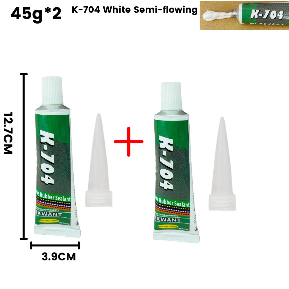K-703 704 705 706 One-Component RTV Silicone Rubber Sealant Black White Transparent Electronic Component Sealing Glue 45g