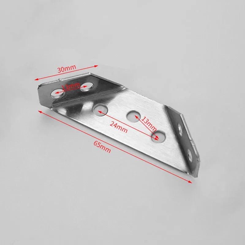 Stainless Steel Corner Brackets with Screws 90° Right Angle for Wood Furniture Shelves Cabinets Corner Connector 1-30PCS