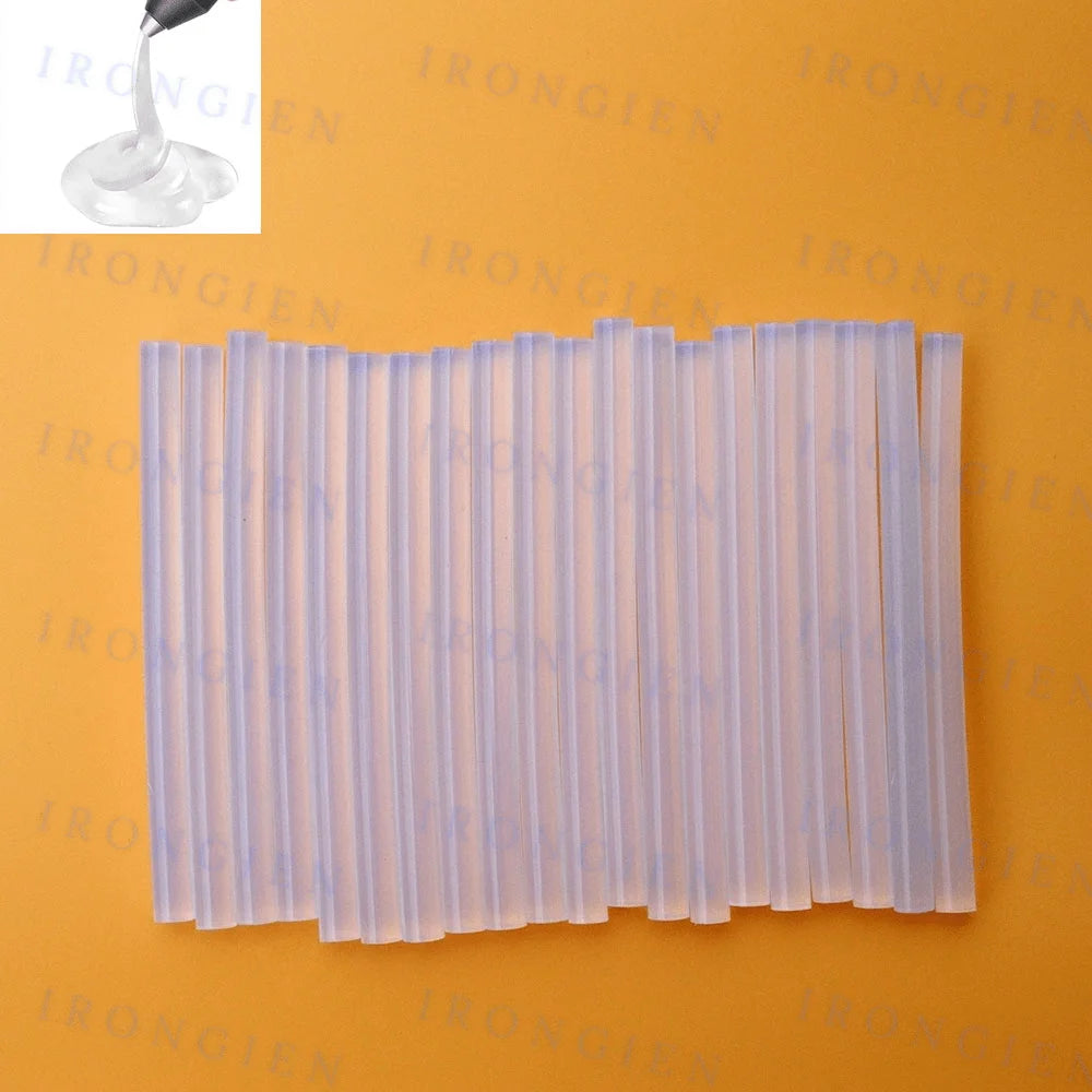 Irongien 20pcs/Set Hot Melt Glue Sticks Dia 7mm*Length100mm Mini Glue Gun Stick For DIY Art Craft Home Decoration General Repair