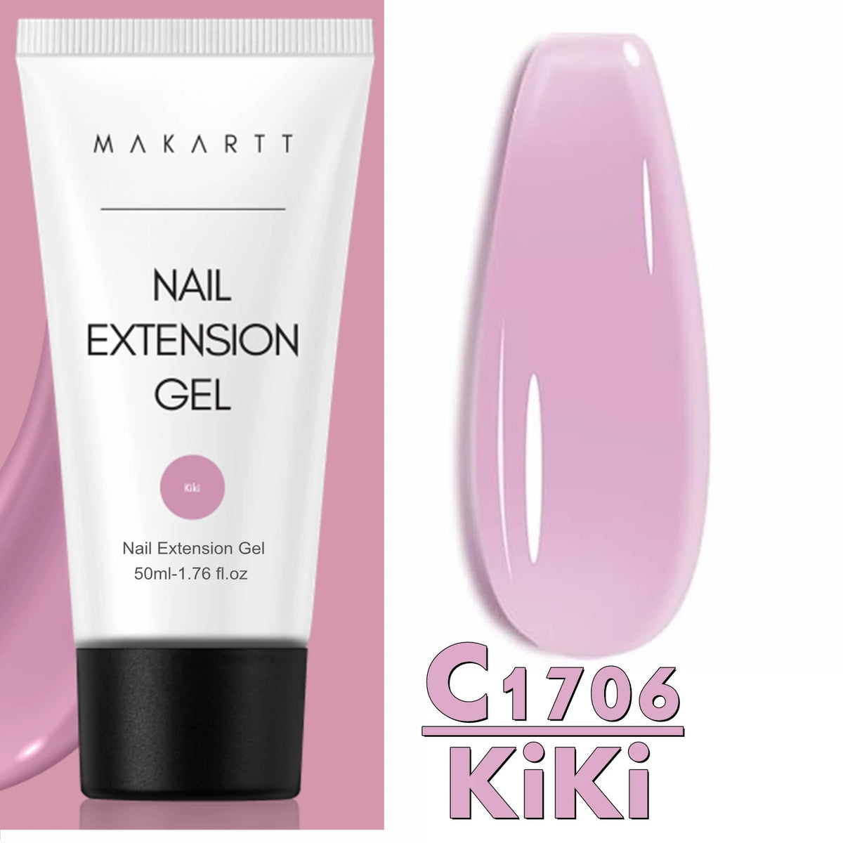 Makartt Poly Nail Extension Gel for Nails ,Clear Pink Builder & Sculting Soak Off Hard Gel for Strong Natural Look for Beginer