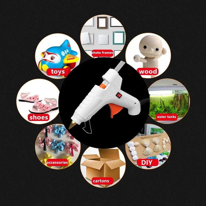 100w hot melt glue gun 11mm right angle glue stick industrial mini glue gun thermoelectric heat temperature tool