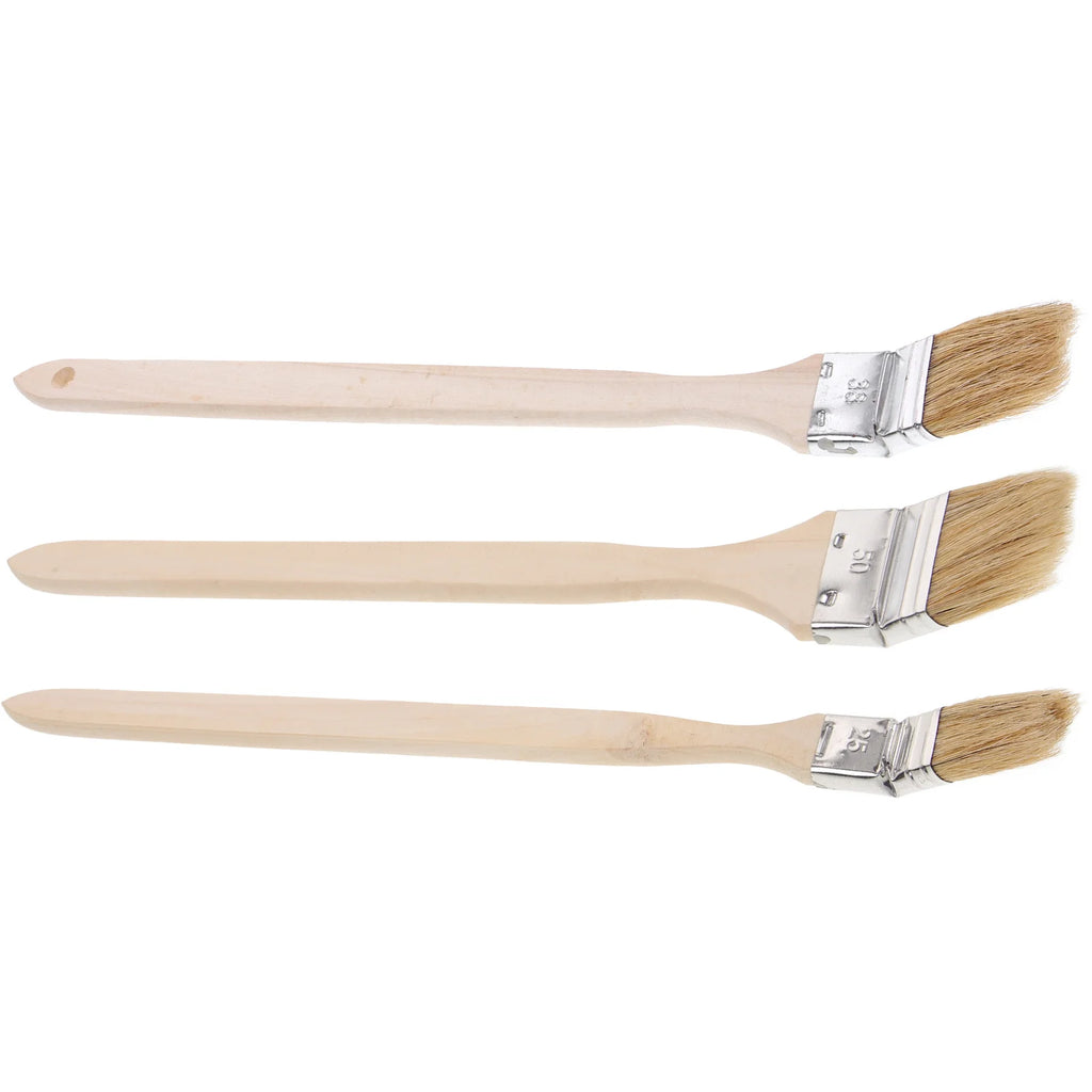 3pcs Bent Paint Brush 2.5/3.5/5 Inch Soft Bristle Wall Painting Tool For Wood Metal Furniture Reusable Paint Brushes