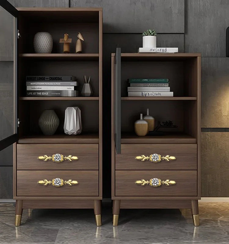 Luxury Diamond Crystal Handles Knobs for Shoebox Cabinet Closet Door Drawers and Wardrobe Pulls Elegant and Durable Design