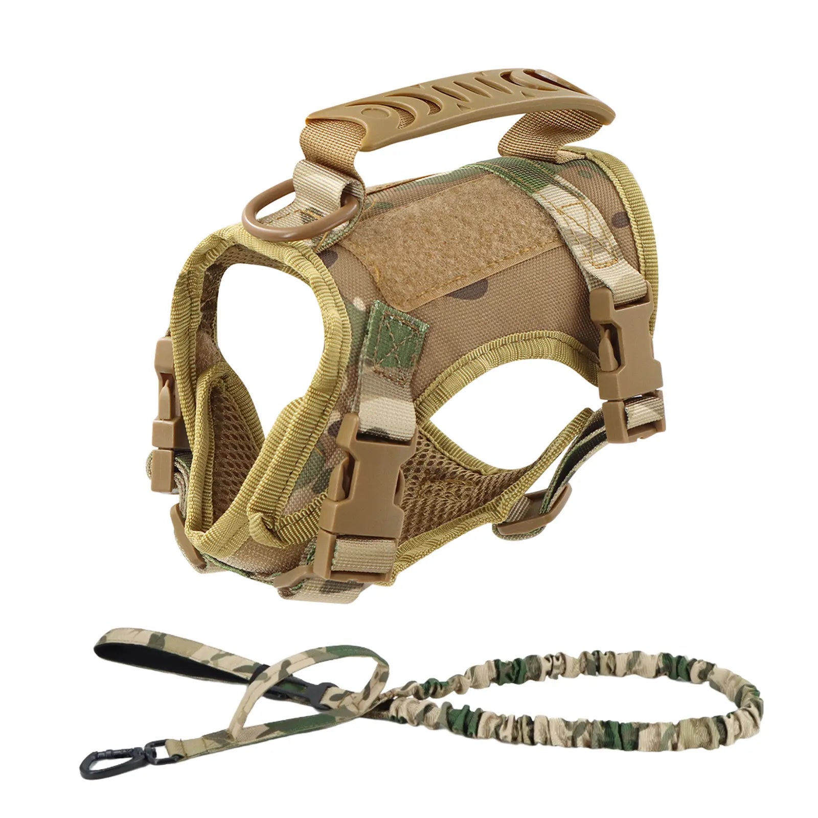 Tactical Cat Harness Leash with 9 Patches Small Dog Puppy Vest Straps with Handle Harnesses Training Adjustable Pet Accessories