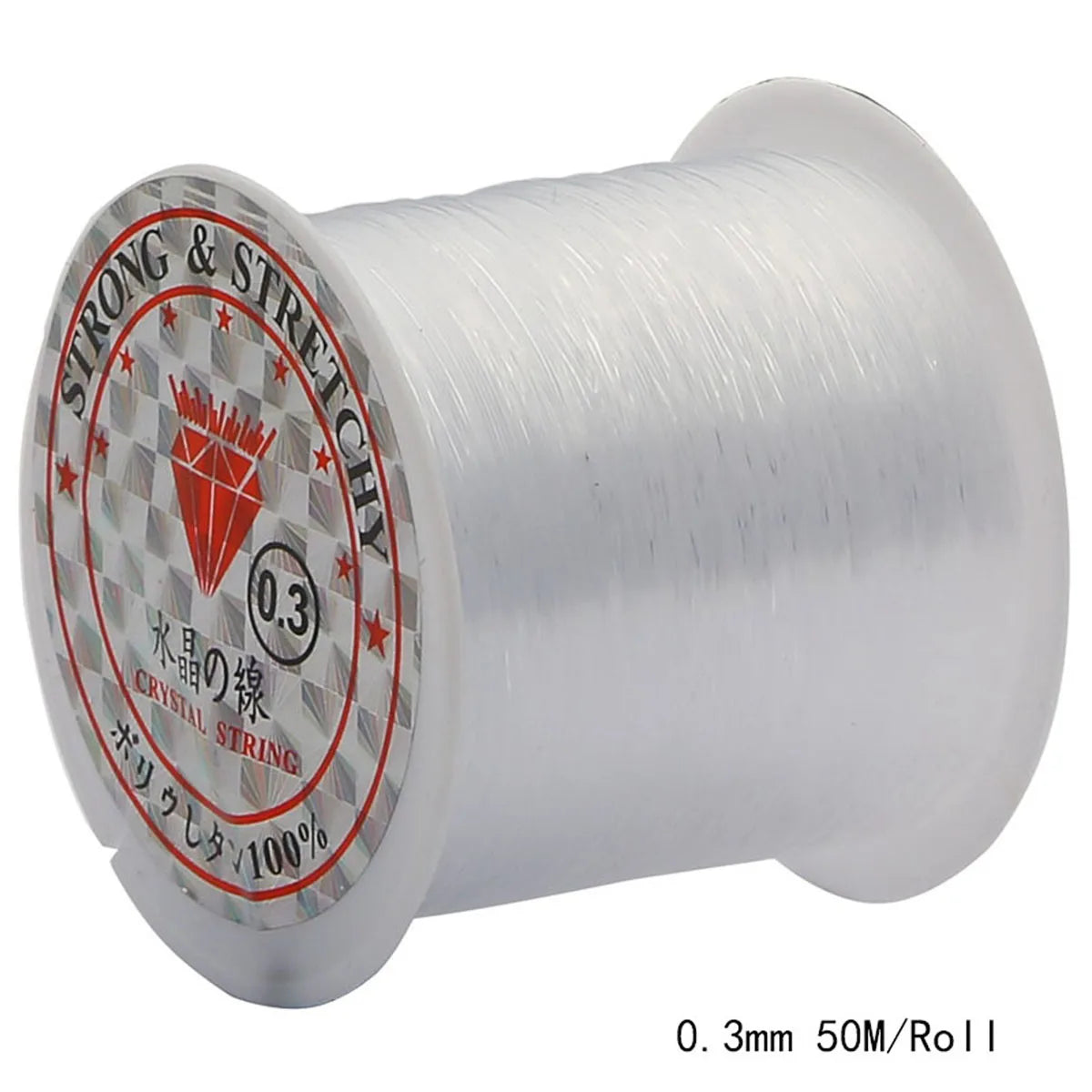 0.2-0.8mm Clear Non-Elastic Crystal Beading Line Invisible Strong Jewelry Wire for DIY Craft Making Round Spool 8-100m Roll Rope