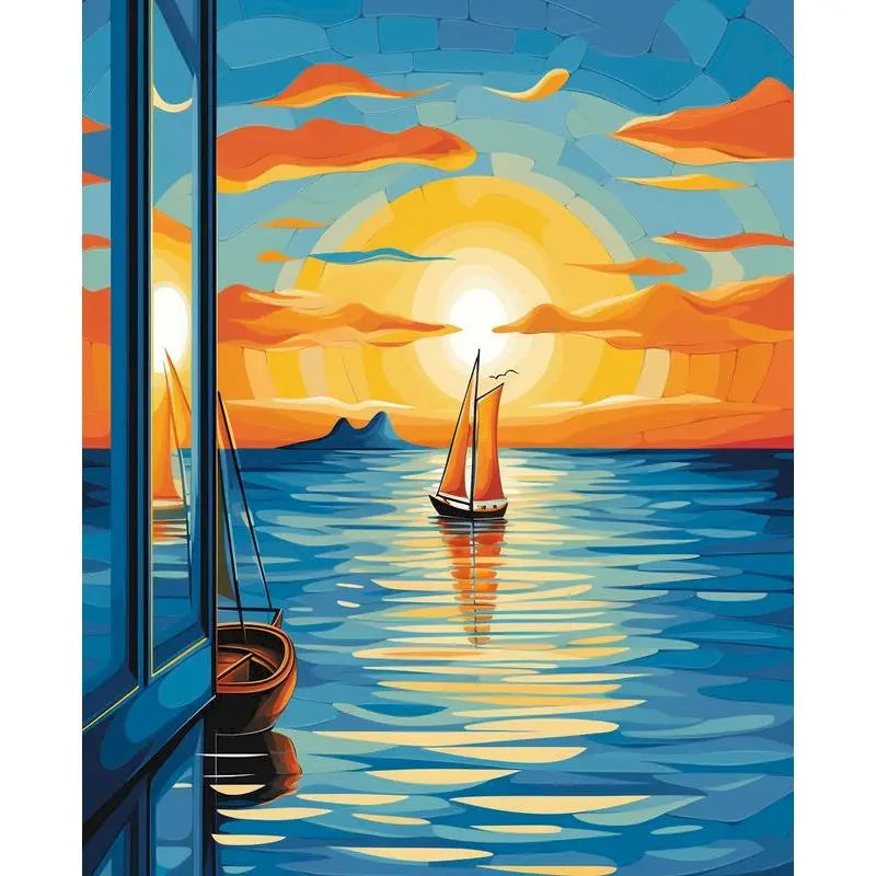 GATYZTORY DIY oil Painting By Numbers Kit scenery acrylic paint by numbers diy Numbers Painting art on Canvas By Numbers