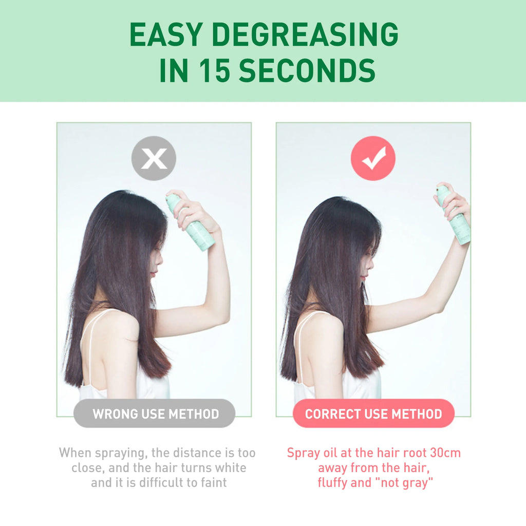 Fluffy Volumizing Hair Spray Oil Control Refreshing Absorb Grease Clean Scalp Air Feeling Wash-Free Dry Shampoo Styling Mousse