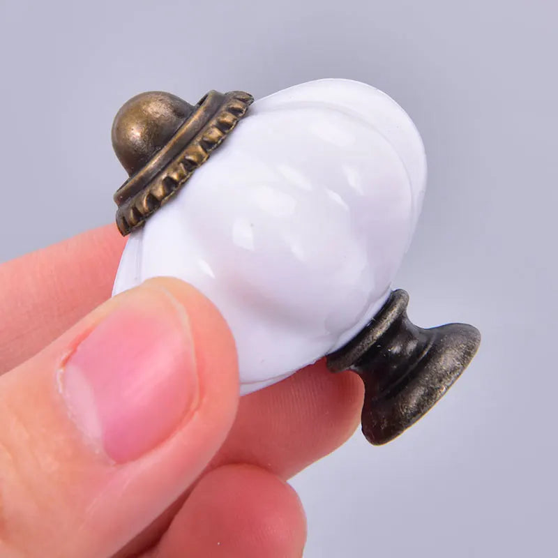 10pcs Vintage Furniture Handle Door Knobs Drawer Cupboard Pull Handle Pumpkin