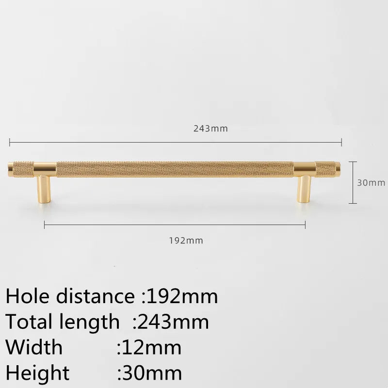 KK&FING Gold Knurled Handles For Cabinet And Drawer Aluminum Alloy Wardrobe Handles Kitchen Cabinet Pulls Knurled Drawer Knobs