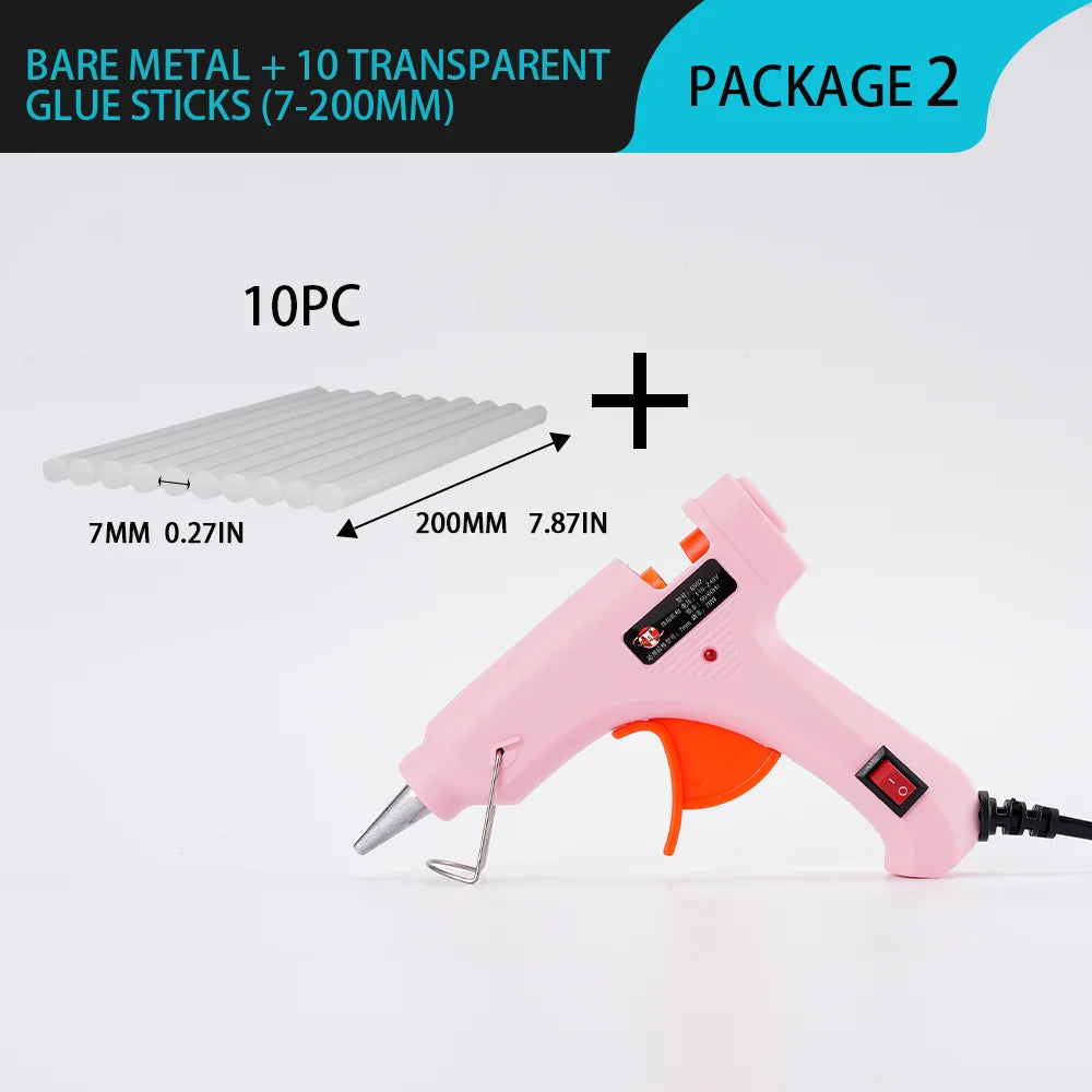 40w Hot Melt Glue Gun For 7mm Glue Stick Industrial Mini Glue Guns Thermo Electric Heat Handicrafts Diy Tools