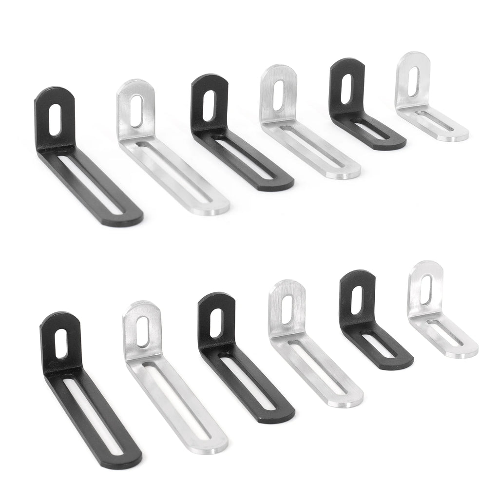 Stainless Steel Adjustable Corner Bracket Heavy Duty Metal 90 Degree L Shaped Angle Corner Braces for Wooden Shelf Furniture