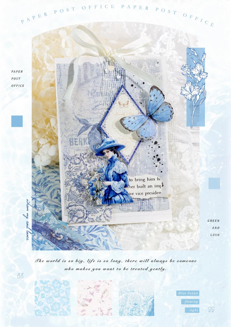4Style Paper Post Office Series Scrapbooking Set Diy Handheld Account Diary Decoration Collage Material