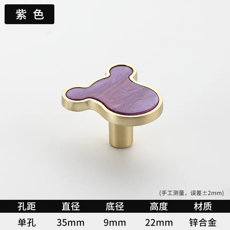 Modern Cupboard Drawer Knobs Wardrobe Furniture Single Hole Door Handle Simple Personality Children's Room Bedside Table Knobs