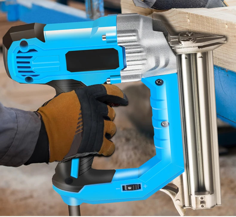2300W Electric Nailer F30/F25/F20/F15 Electric Straight Staple Nail Gun 220V Woodworking Tool Furniture Tacker Stapler