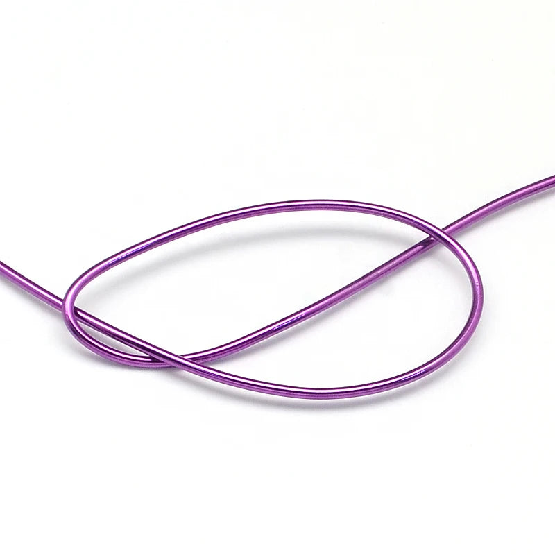 PandaHall 0.6-2.0mm Anodized Aluminum Wire 10 Sizes , Colorful Bendable Craft Wire for Jewelry Making, DIY Model Beading