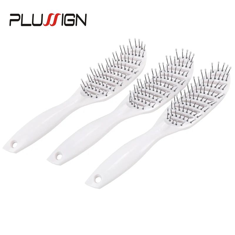 Styling Curly Hair Brush Salon Massager Comb Brush Detangling Drying Brush Anti Static Curved Vent Brush Scalp Massage Comb