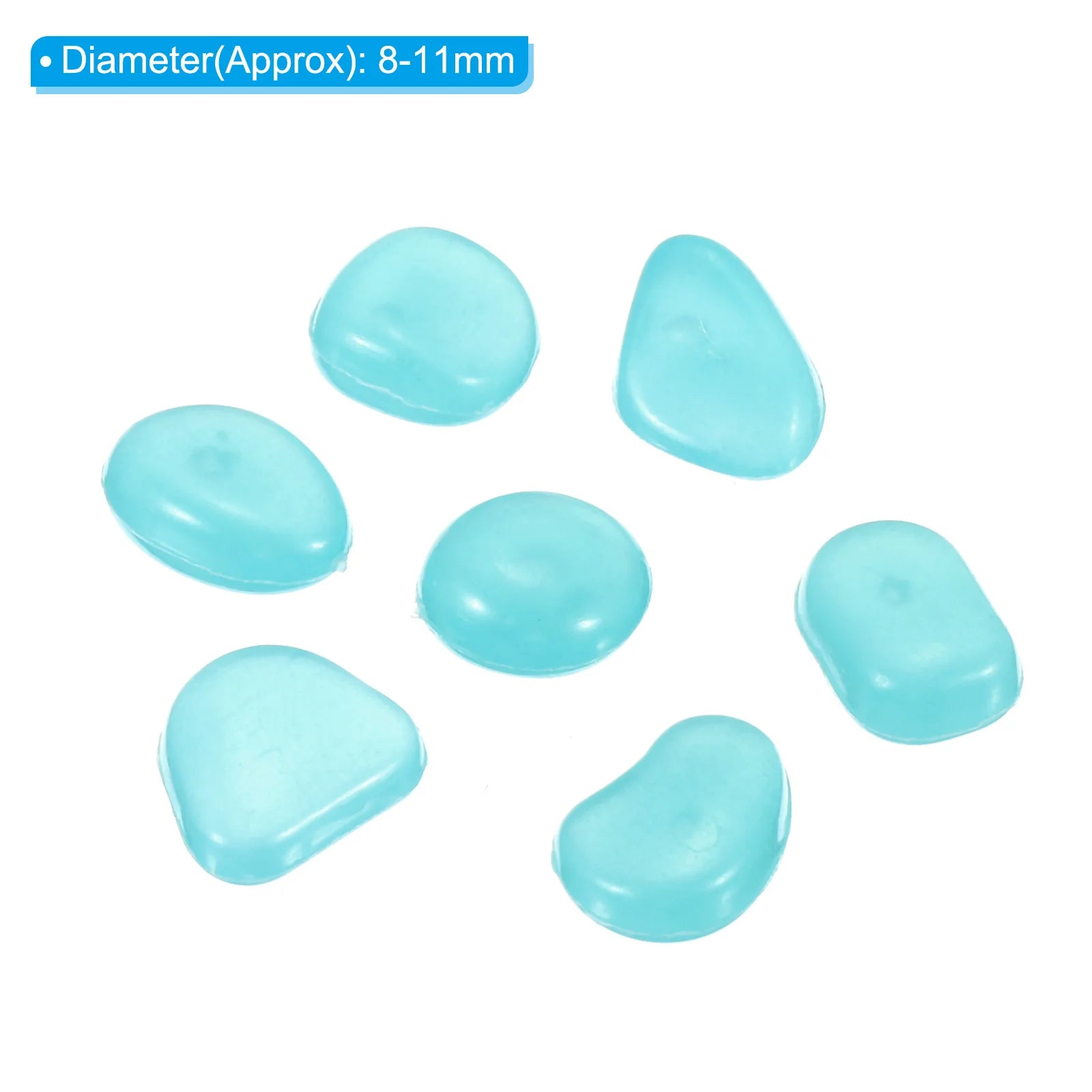 100pcs Glow Rocks 8-11mm Glow Pebbles Decoration in the Dark Luminous Stones Decor DIY Decorative for Garden, Potted Plant