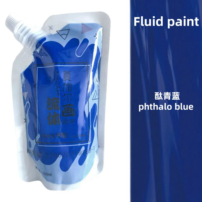 100ml/ Multi-colour xiajiaer Fluid Paint Acrylic paint Bag Violent Bear DIY decorative painting liquid liquid dye