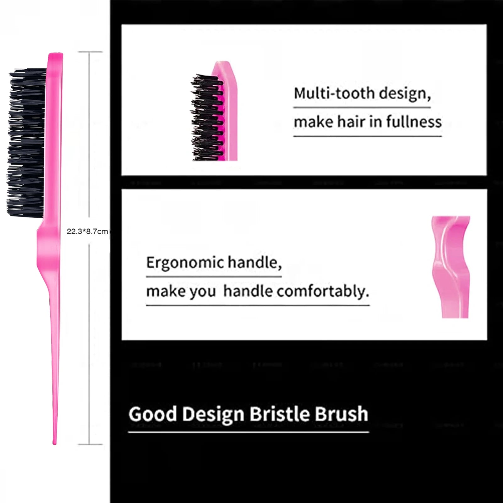 Hair Brush Slick Back Hair Brush Hair Styling Comb Edge Control Gel Edge Control Brush Hair Wax Styling Gel for Edge Control