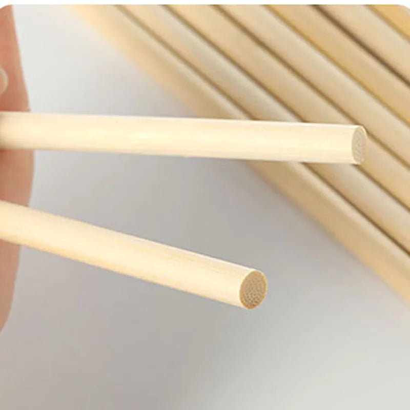 3-8mm Round Wooden Stick For Crafts Food Ice Model Making Cake Dowel DIY Durable Dowel Building Model Woodworking Tool