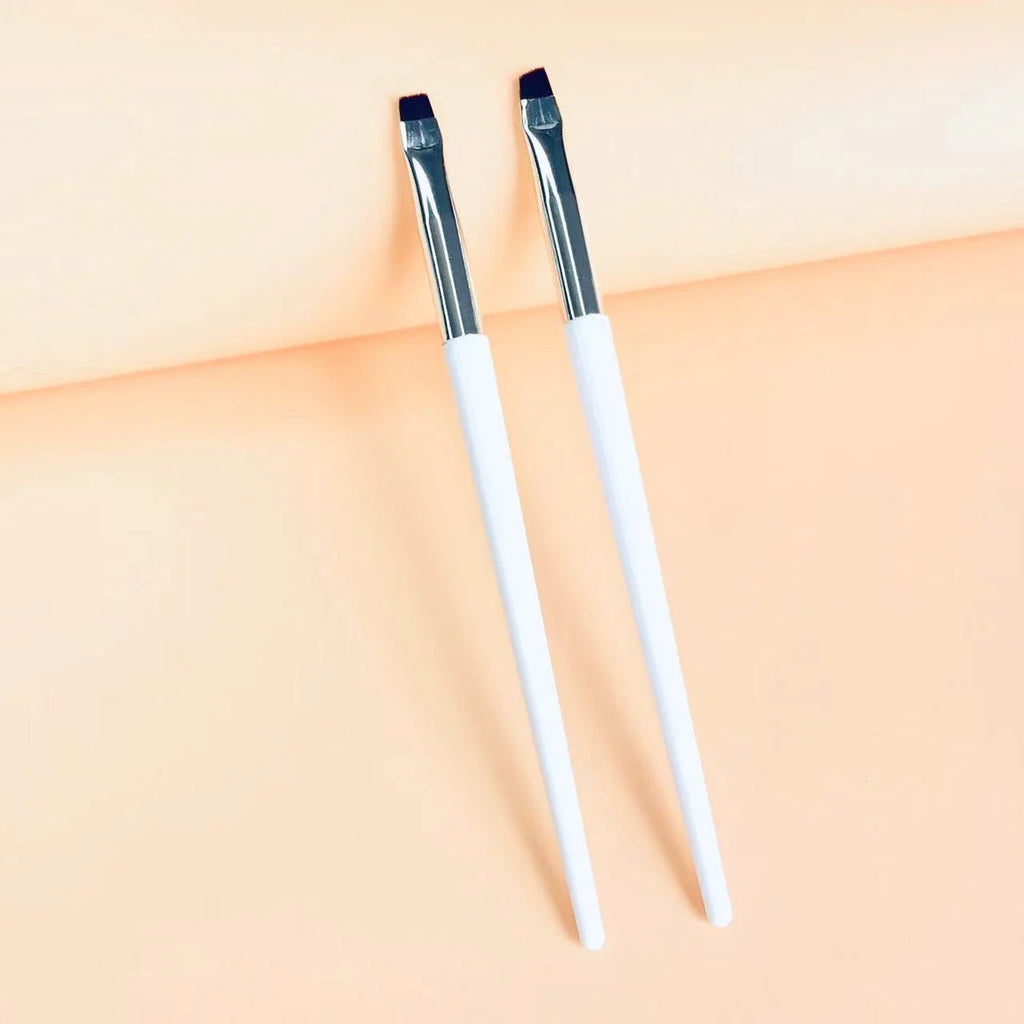 LOYBJ Thin Eyebrow Eyeliner Brush Super Fine Angled Brow Contour Brush Portable Women Eyebrow Liner Cream Cosmetic Makeup Tools
