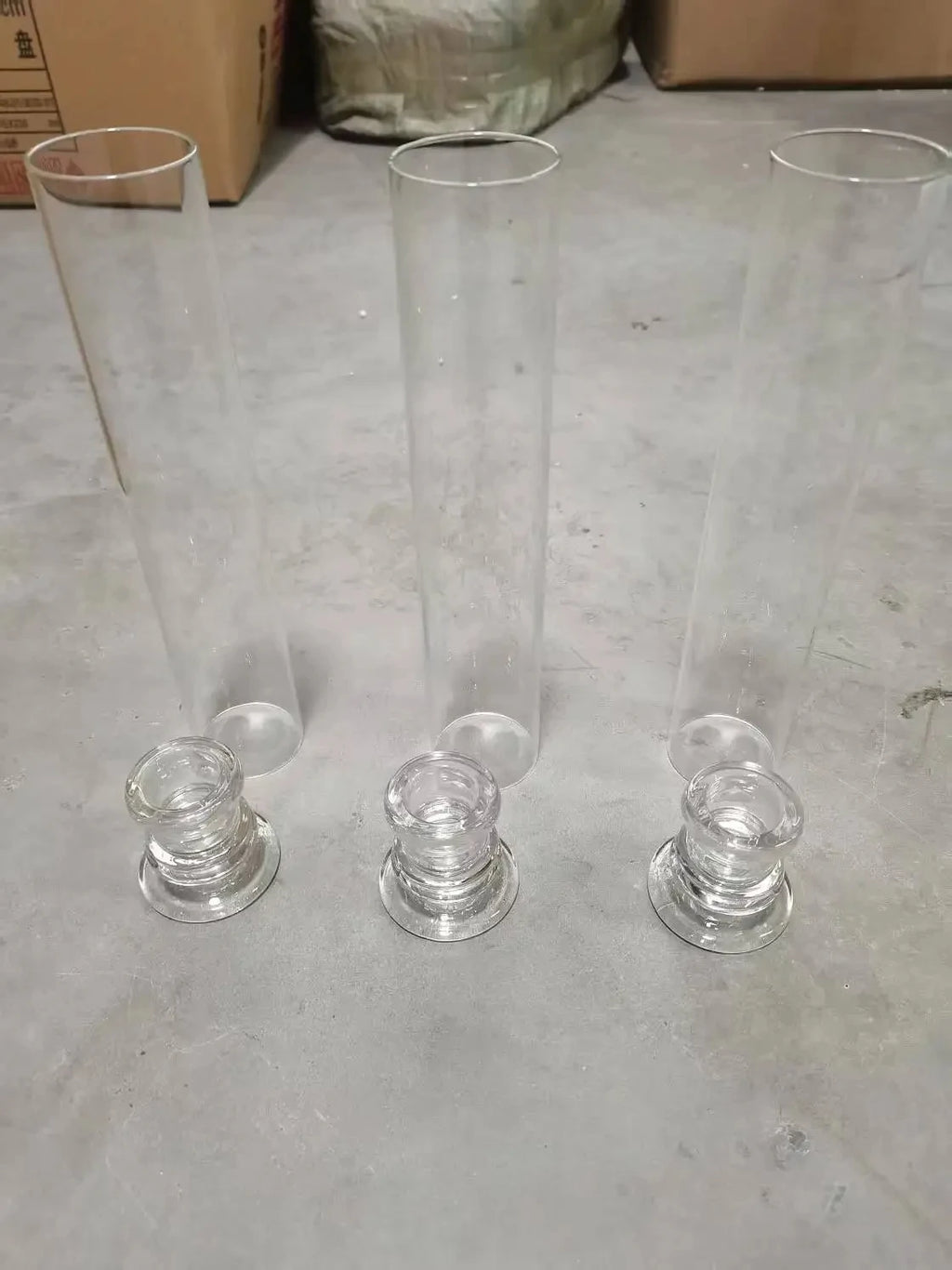 20pcs transparent candle holder, hurricane glass candle holder, used for decorating the center of the dining table, wedd