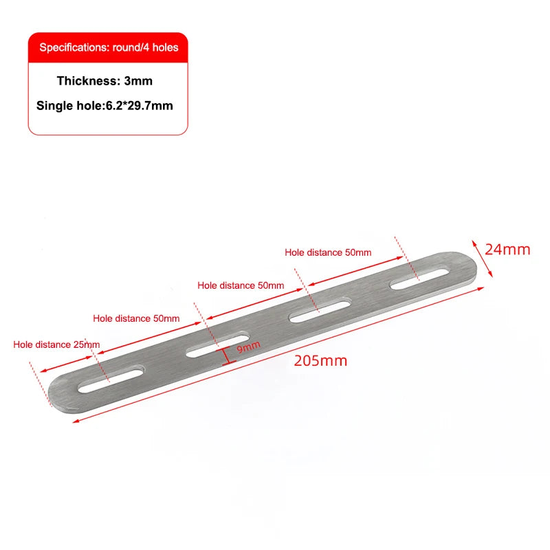 Stainless Steel Flat Corner Bracket Mending Joining Plate Repairing Fixing Connector Furniture Cabinet Shelves Brace Parts