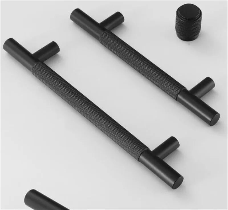 KK&FING Gold Knurled Handles For Cabinet And Drawer Aluminum Alloy Wardrobe Handles Kitchen Cabinet Pulls Knurled Drawer Knobs