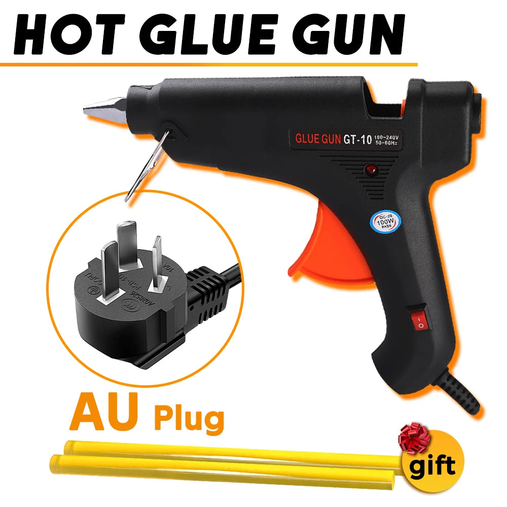 Super PDR 100W Hot Melt Glue Gun Electric Repair Tool Temperature Thermo Kit Household Industrial DIY Craft with 11mm Glue Stick