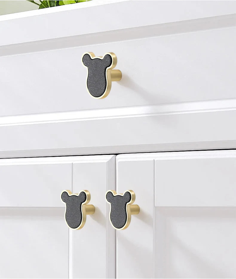 Modern Cupboard Drawer Knobs Wardrobe Furniture Single Hole Door Handle Simple Personality Children's Room Bedside Table Knobs
