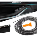 Car Interior Moulding Trim Strips 33Ft/10M Universal Electroplating Decoration Filler Insert Strips for Dashboard Styling DIY F