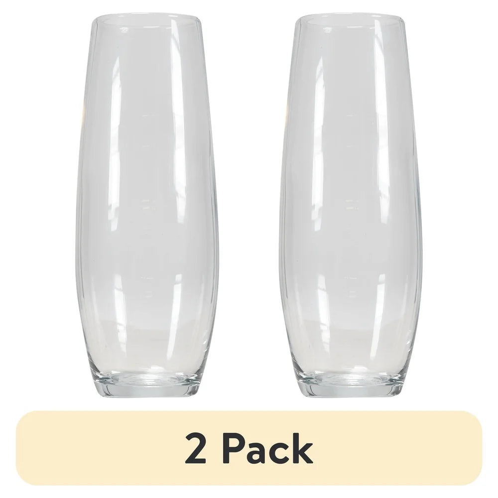 2 Pack Clear Glass Bud Vase for Floral Display Durable Elegant Home Decor Perfect Single Stems or Small Arrangements
